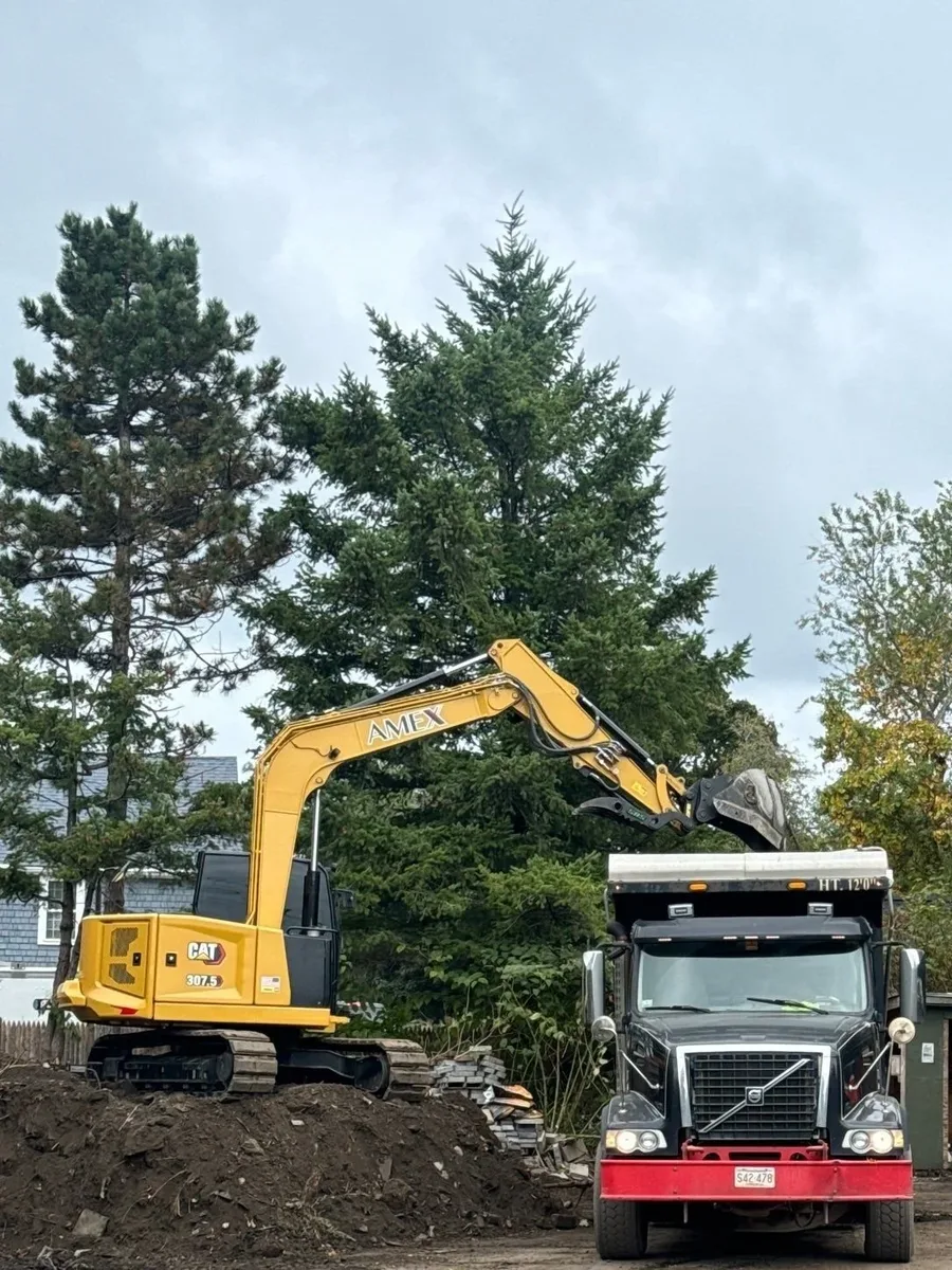 AMEX Construction crew on a site project in the South Shore